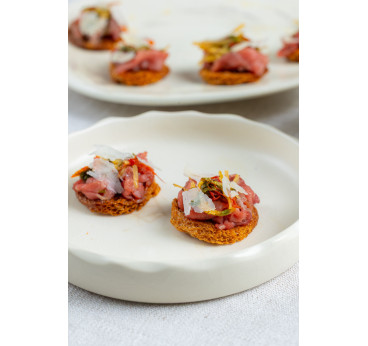Crousti carpaccio de Bœuf Parmesan