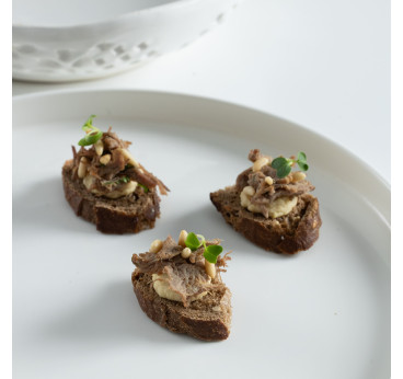 Crousti de seigle agneau effiloché