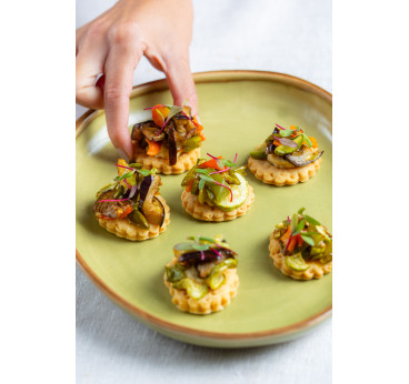 Sablé Houmous & Légumes Grillés