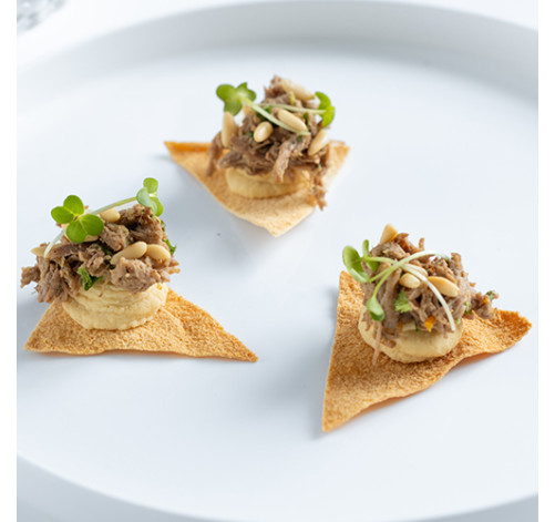 Pita Houmous agneau éffiloché