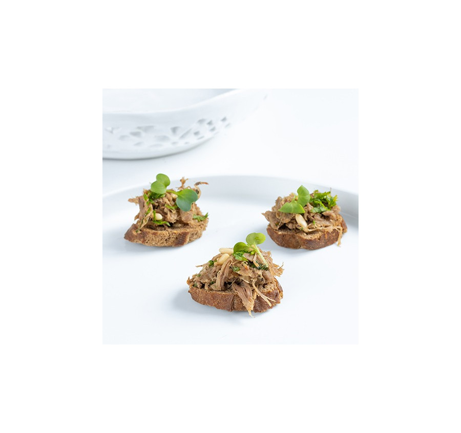 Crousti de seigle agneau effiloché