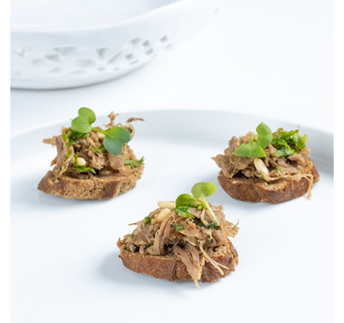 Crousti de seigle agneau effiloché