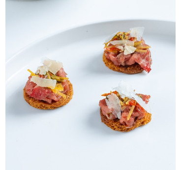 Crousti carpaccio de Bœuf Parmesan