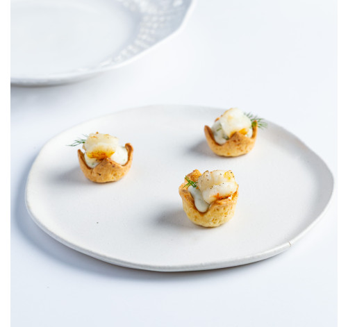 Tartelette Sablé au  Parmesan Crevette